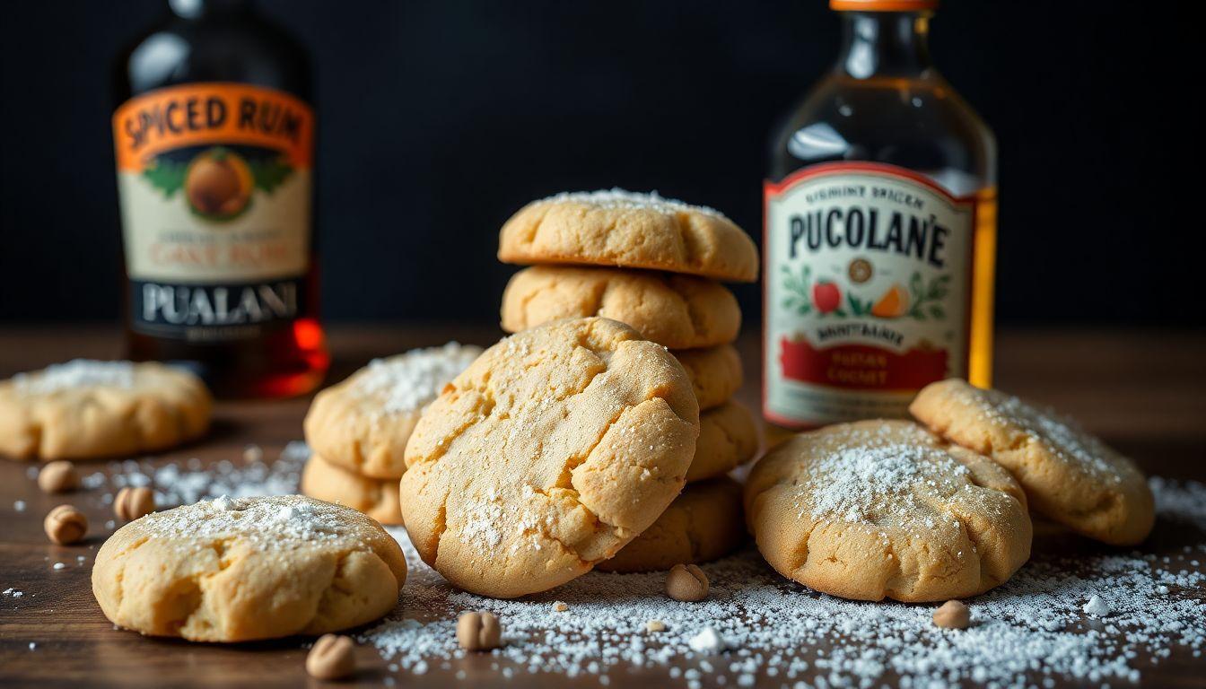 Coconut Spiced Rum Pualani Shortbread Cookies