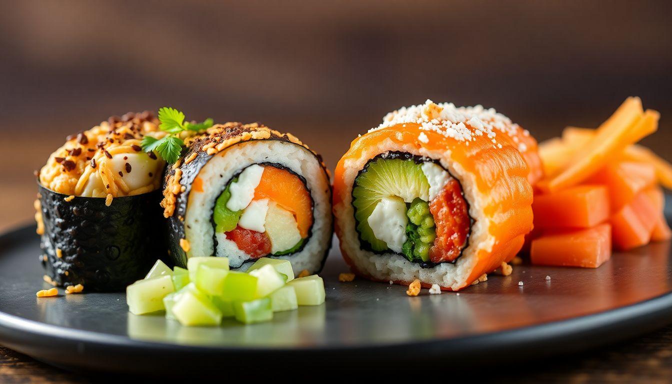 Crunchy California vs Rainbow Roll