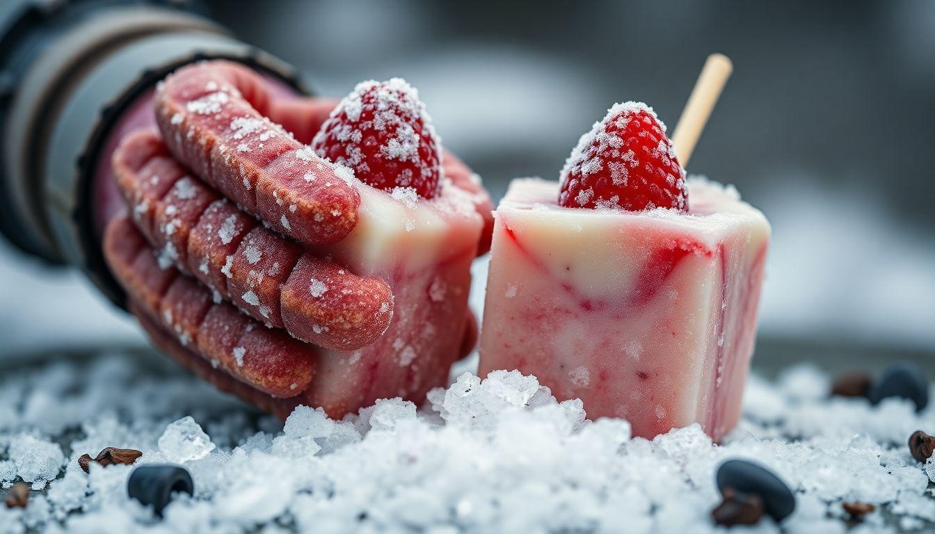 Frozen Strawberries Sugar Coating