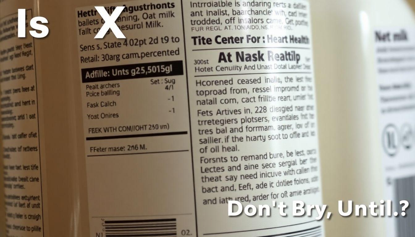 Heart-healthy oat milk starts with the label