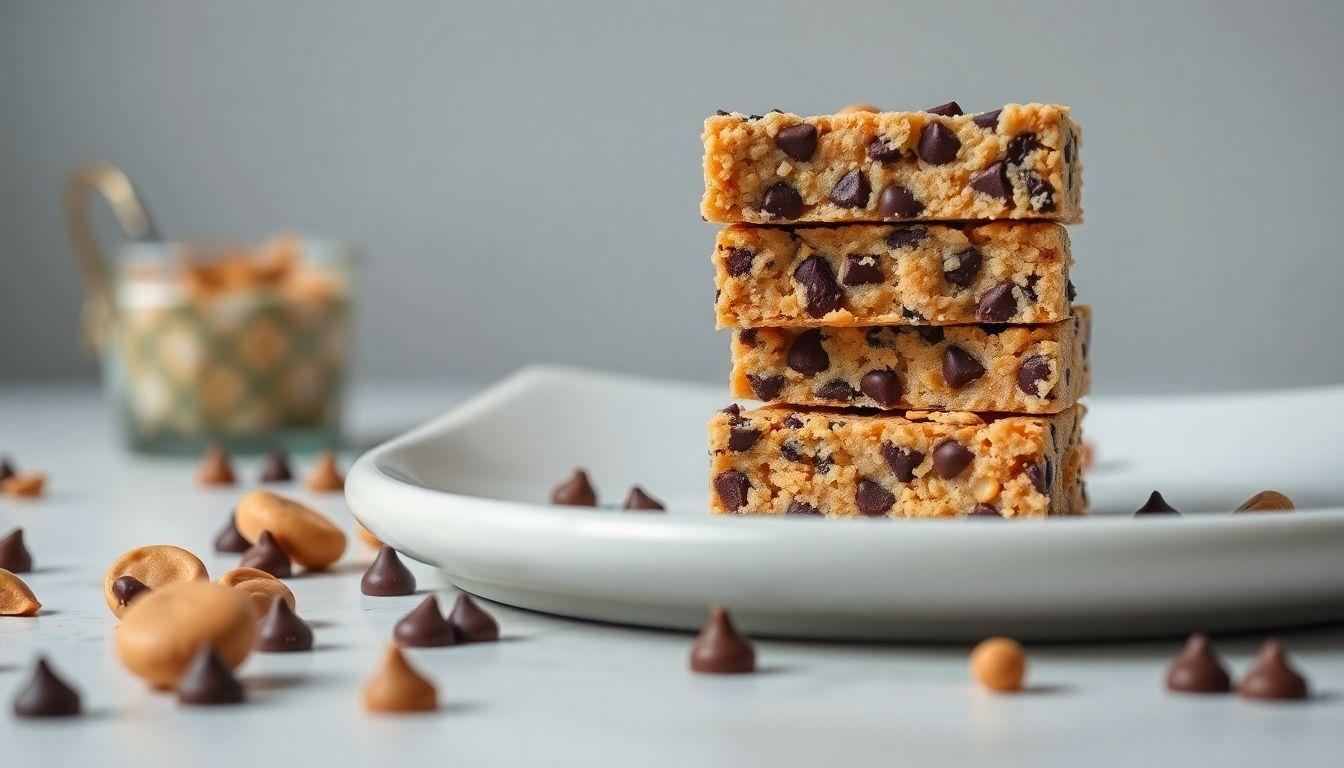 Organic Peanut Butter Chocolate Chip Chewy Bars Keto Friendly
