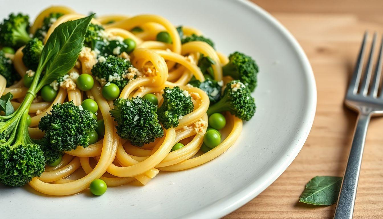 Orecchiette with broccoli rabe and pea protein saved our chaotic Tuesday nights