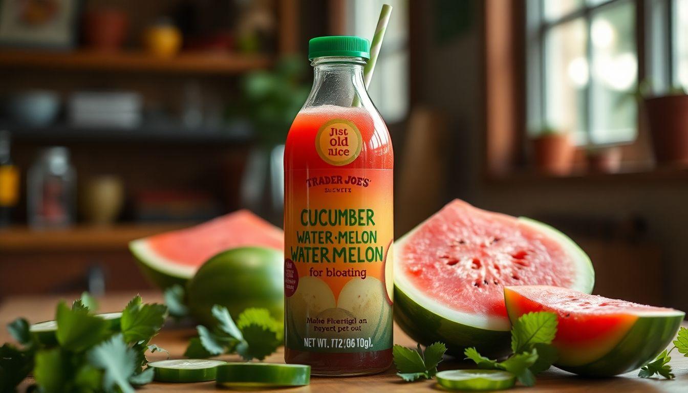 Trader Joes Cucumber Watermelon Juice for Bloating