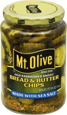 Mt olive bread & butter chips made with sea salt