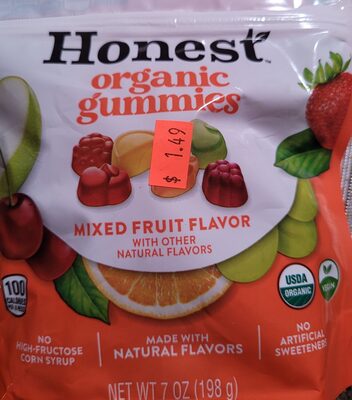 honest organic gummies mixed fruit