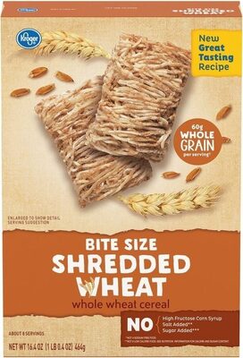 Bite size shredded whole wheat cereal