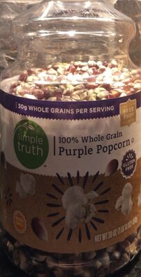 100% whole grain purple popcorn