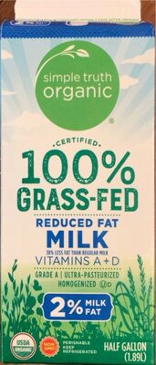 Simple Truth Organic Grass-Fed 2% Milk