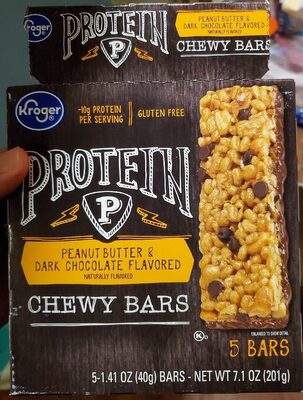 Peanut butter & dark chocolate flavored protein chewy bars