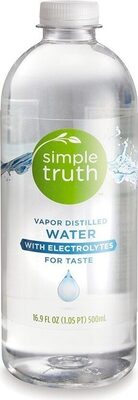 Vapor distilled water with electrolytes