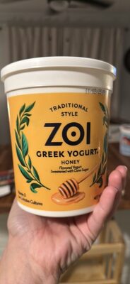 Traditional Style ZOI Greek Yogurt Honey