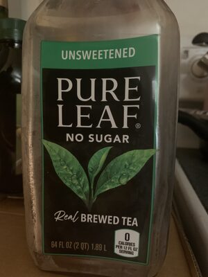 Unsweetened black real brewed tea, unsweetened