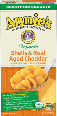 Macaroni and cheese shells aged