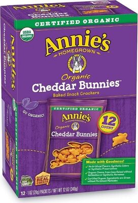 Organic cheddar bunnies baked snack crackers