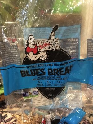 Dave's killer bread, blues bread, cornmeal crust