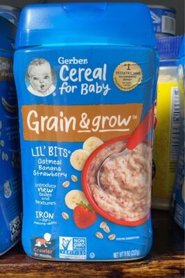 Lil' Bits Oatmeal Banana Strawberry Cereal (Crawler)
