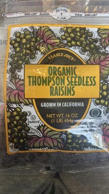 Organic Thompson Seedless Raisins