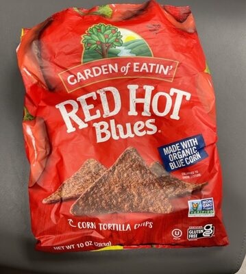 Red Hot Blues Corn Tortilla Chips, Blue Corn