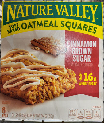 Nature Valley Soft Baked Oatmeal Squares Cinnamon Brown Sugar