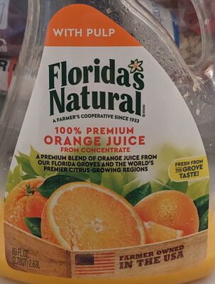 With Pulp 100% Premium Orange Juice From Concentrate Pasteurized