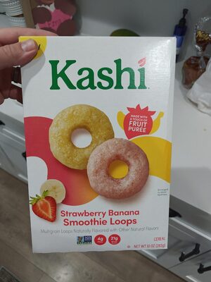 Strawberry Banana Smoothie Loops Cereal