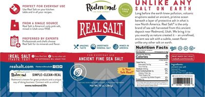 Real sea salt natural unrefined organic gluten free fine