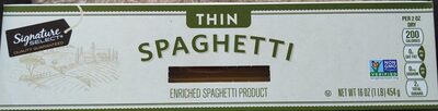 THIN SPAGHETTI - Enriched Macaroni Product Made with 100% Semolina
