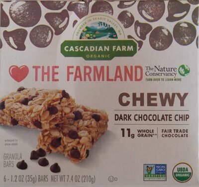Organic Dark Chocolate Chip Chewy Granola Bars