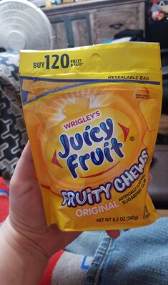 Juicy fruit, fruity chews sugarfree gum, original