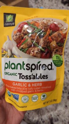 Toss'ables Garlic & Herb Seasoned Baked Tofu Cubes