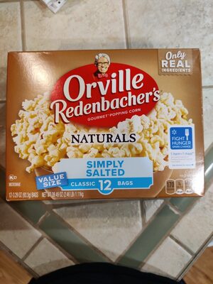 ORVILLE REDENBACHERS Naturals Simply Salted Classic Bag, 39.49 OZ