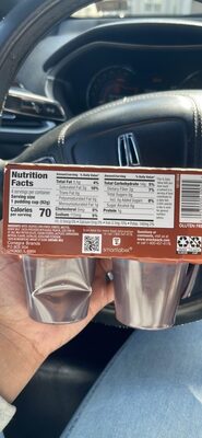 Sugar free chocolate pudding snack pack