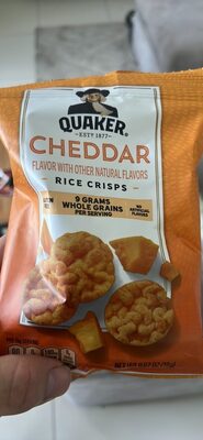 CHEDDAR FLAVOR WITH OTHER NATURAL FLAVORS RICE CRISPS