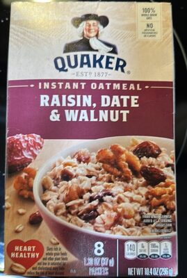Instant Oatmeal Raisin, Date & Walnut