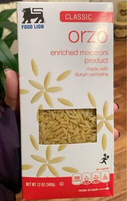 Classic orzo enriched macaroni product