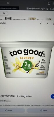 too good BLENDED vanilla