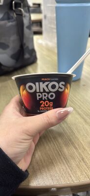 Oikos Pro Peach Flavored Yogurt
