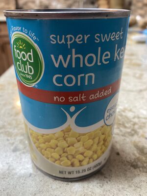 No salt added super sweet whole kernel corn
