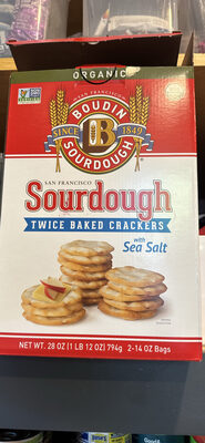 Sourdough Twice Baked Crackers with Sea Salt
