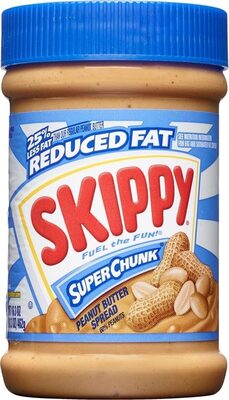 Reduced fat super chunk peanut butter spread