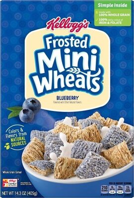 Frosted mini wheats blueberry whole grain cereal