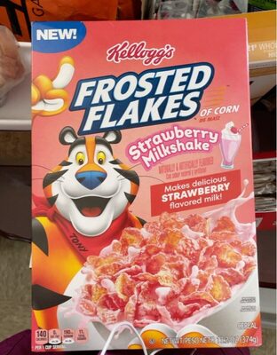 Frosted flakes strawberry milkshake