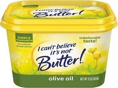 Olive oil vegetable oil spread