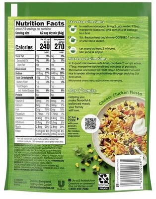 Creamy Chicken Flavor Rice & Pasta Blend in a Creamy Chicken Flavored Sauce