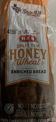 Split Top Honey Wheat Enriched Bread