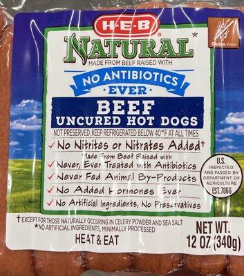 Beef Uncured Hot Dogs