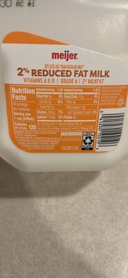 2% Reduced Fat Milk