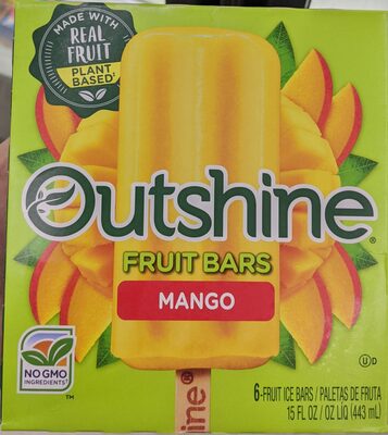 Fruit ice bars, mango