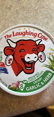 SPREADABLE CHEESE WEDGES CREAMY GARLIC & HERB