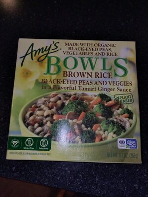 Brown rice black-eyed peas and veggies bowls